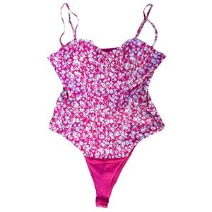 Zara Pink Floral Bodysuit